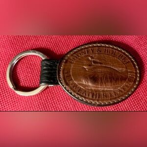 Dooney & Bourke Vintage Big Duck Black and Brown Leather Key Chain